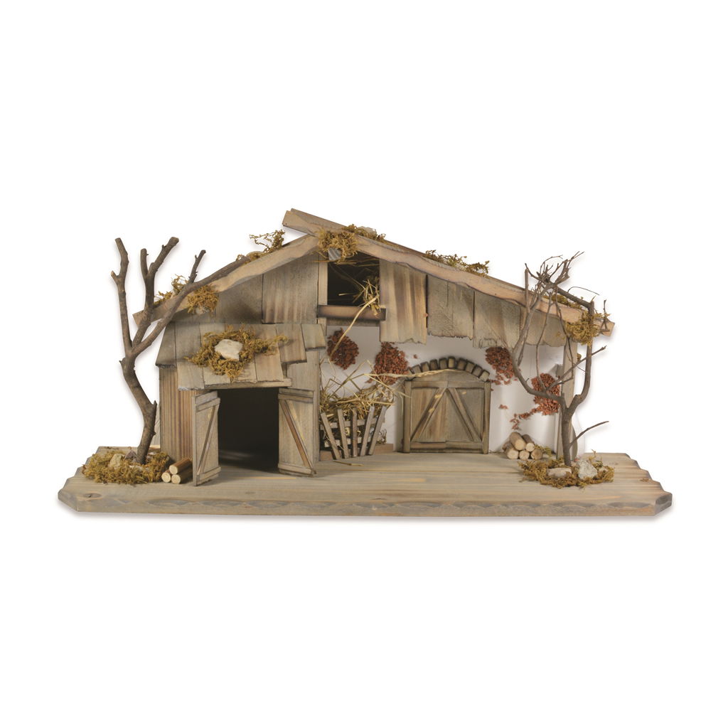 Stal voor kinderbed. Hout. 60x20x28 cm. 1 stuk voor 9-12cm figuren Auf dem Land, Hütte, Natur, Draußen