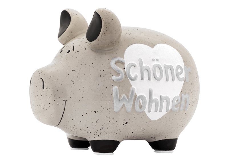 Spardose KCG Mittelschwein Schöner Wohnen aus Keramik bunt (B/H/T) 17x15x15cm