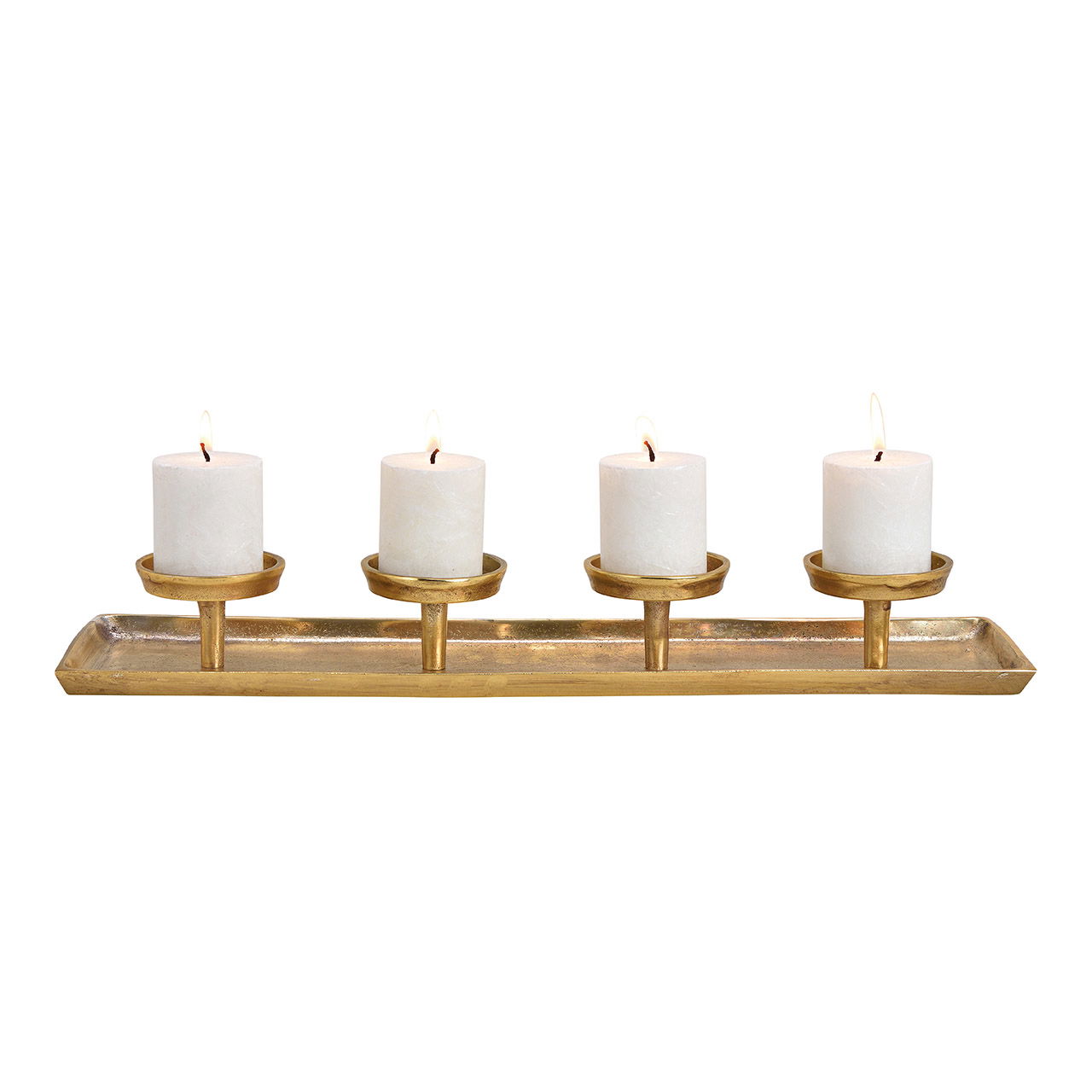 Advent decoratie van metaal, goud (B/H/D) 57x8x13cm