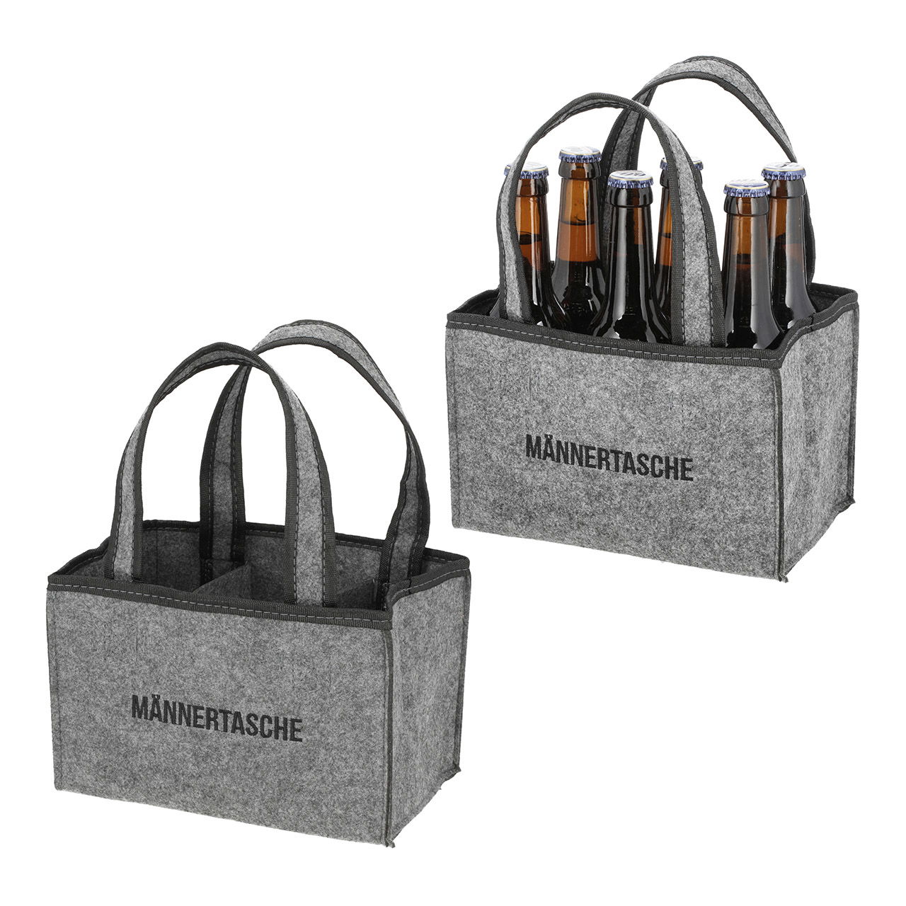 Tasche Männertasche aus Filz Grau (B/H/T) 23x15x15cm Tasche Männertasche aus Filz Grau (B/H/T) 23x15x15cm