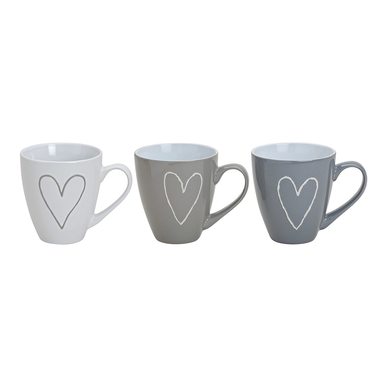 Kaffeebecher, Becher, Herz-Druck, mehrfarbig, Tassen-Set