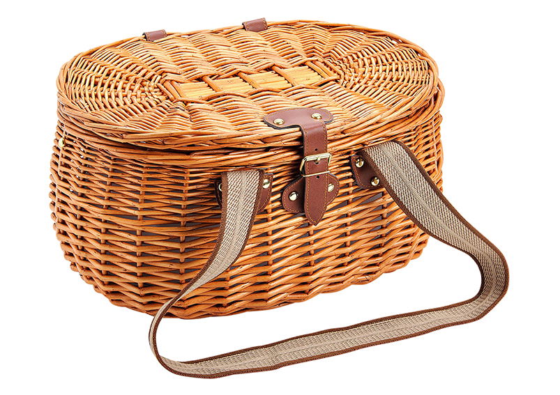 Picnic basket 2 person meadow 15 pcs. 40x28x22 cm