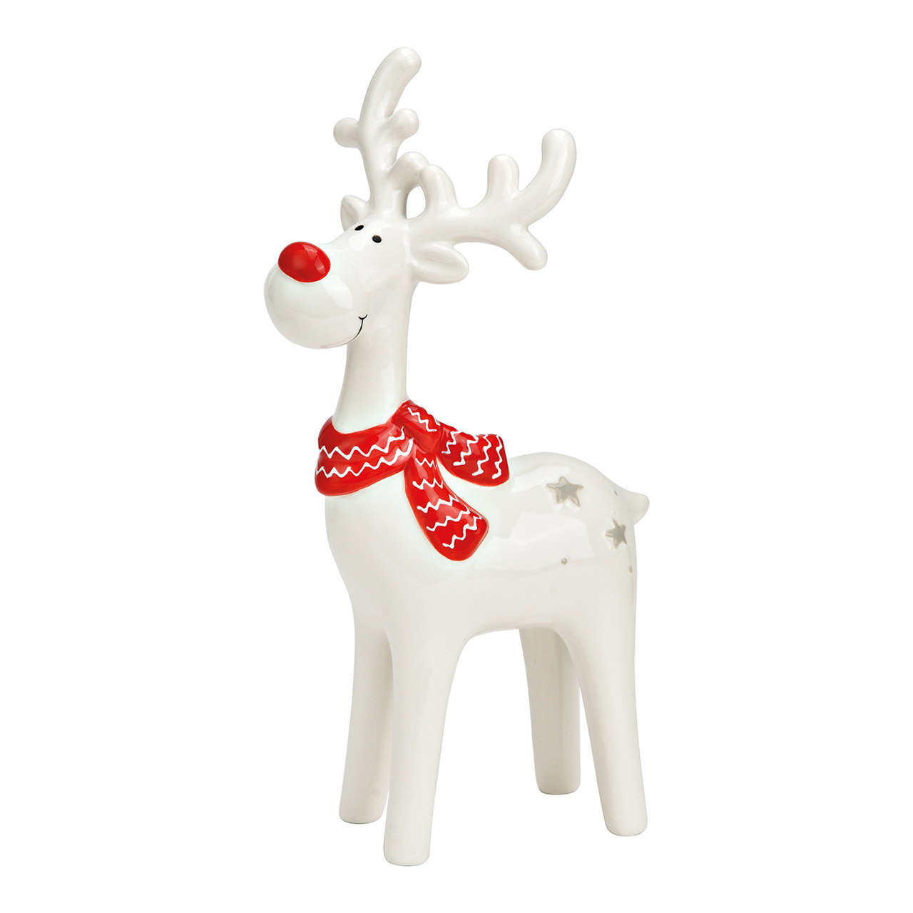 Ceramic reindeer red (W/H/D) 11x20x5cm Ceramic reindeer red (W/H/D) 11x20x5cm