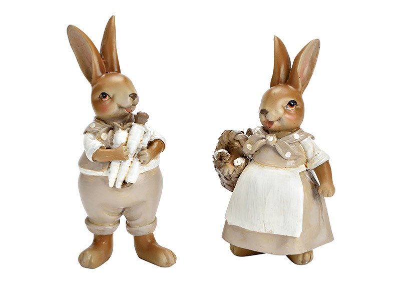 Coniglietto uomo e donna in polietilene marrone 2 pieghe, (L/A/D) 7x12x5cm