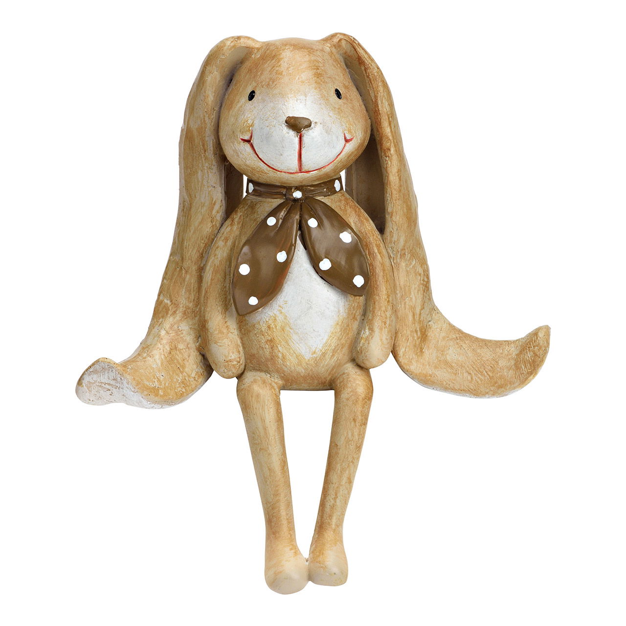 Lapin de bordure en poly, beige (L/H/P) 15x12x7cm