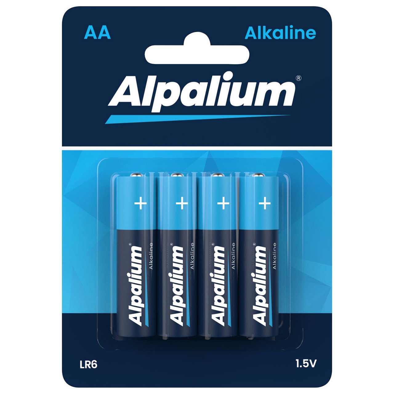 Alkaline-Batterien, LR6, AA, Aluminiumgehäuse, 4er-Pack
