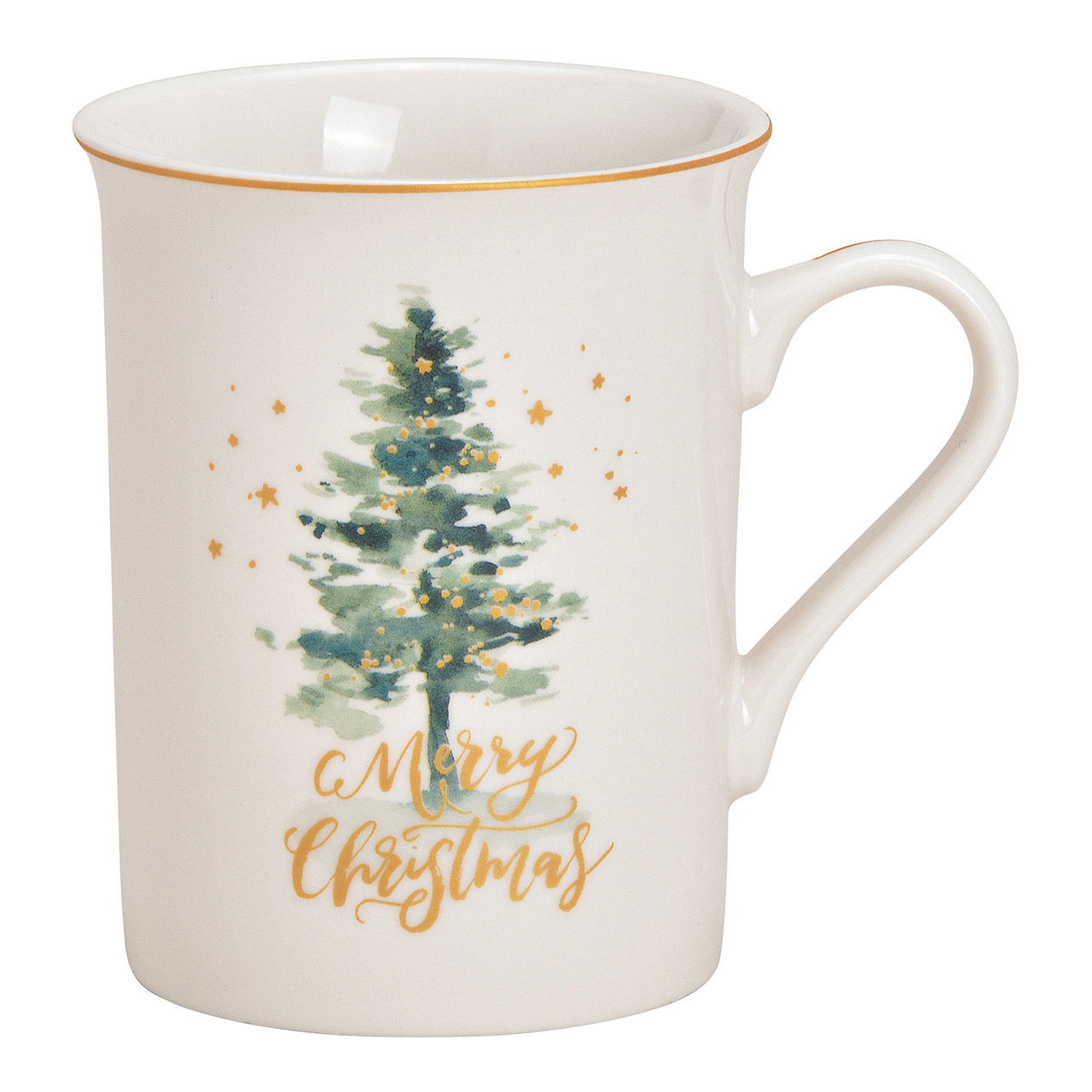 Merry Christmas mug made of white porcelain (W/H/D) 11x10x8cm 250ml