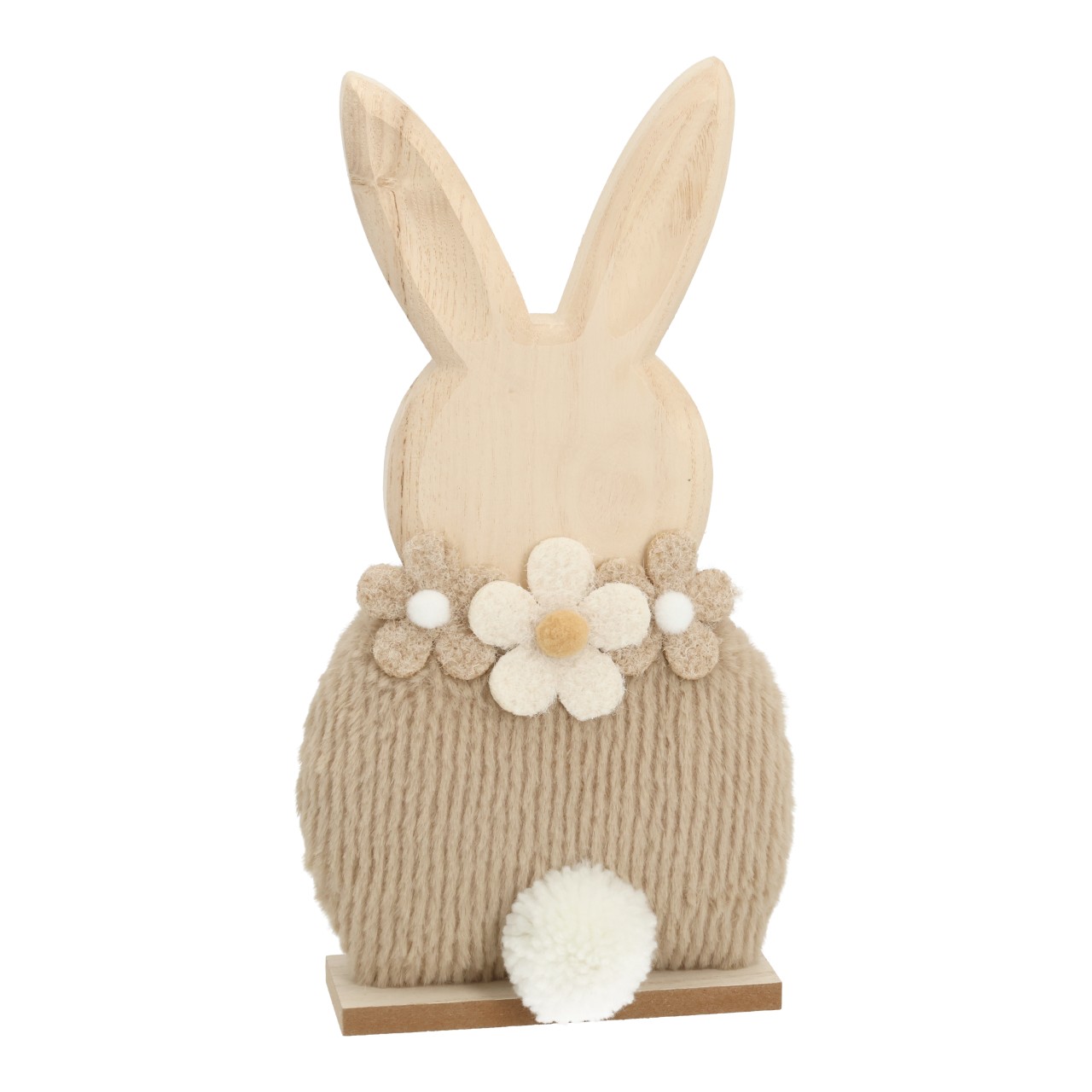 Hasenfigur, Hase, Deko, Blumenkranz, Pompon