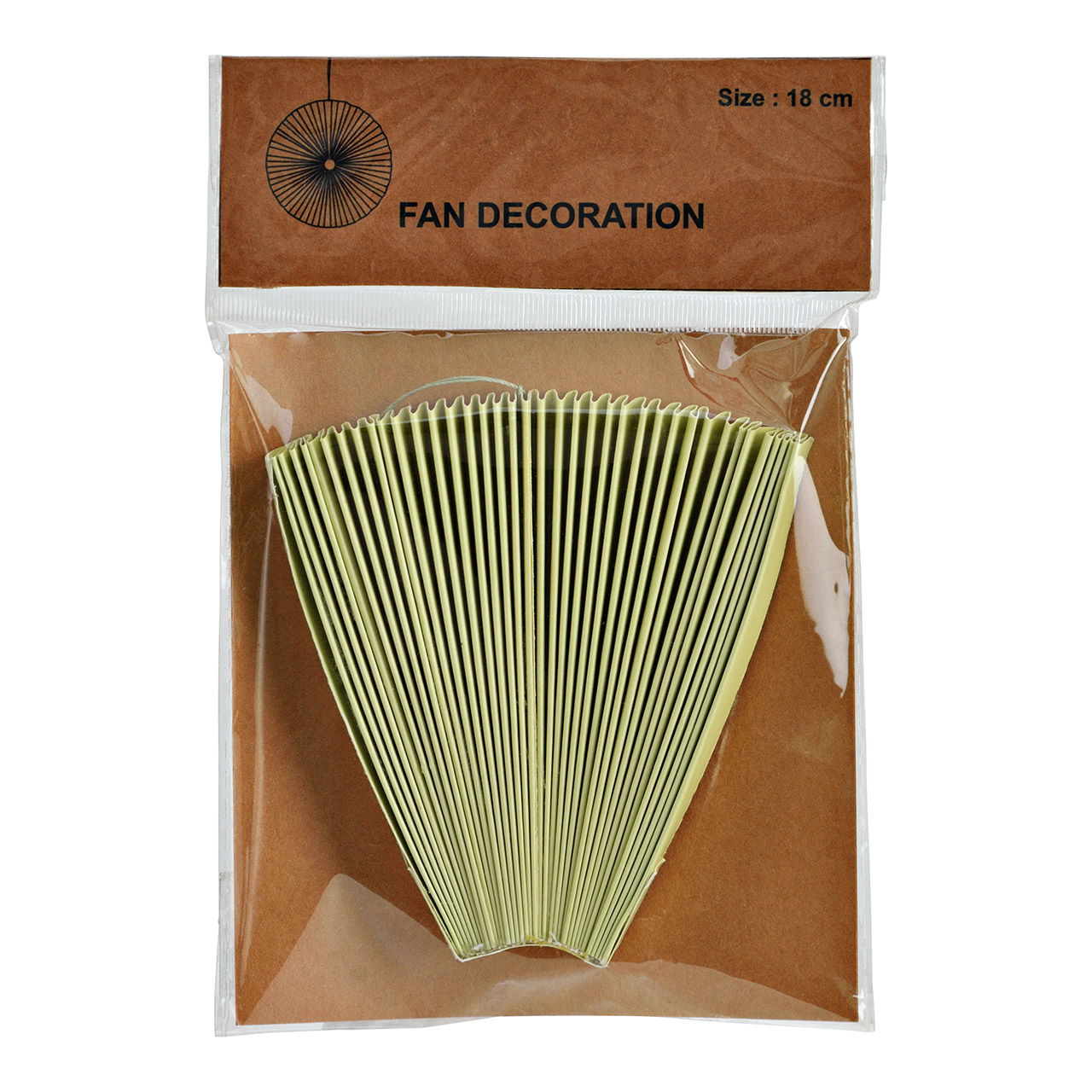 Hanger fan pastel made of paper/cardboard, 4-fold, yellow/green/orange/pink (W/H/D) 19x19x1cm