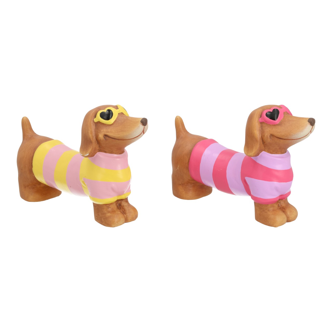 Dackelhund, Figur, Sitzend, Streifen, Sonnenbrille