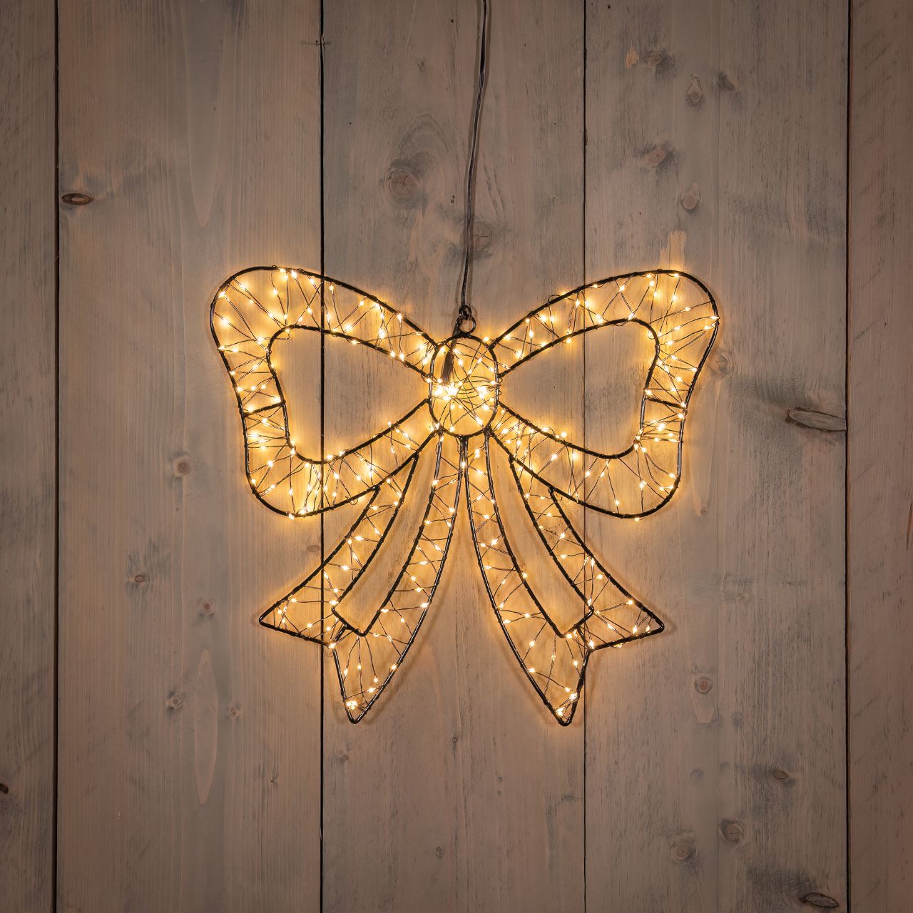 Lichterkette, Hänger, Schleife, Weihnachtsdeko, LED-Beleuchtung