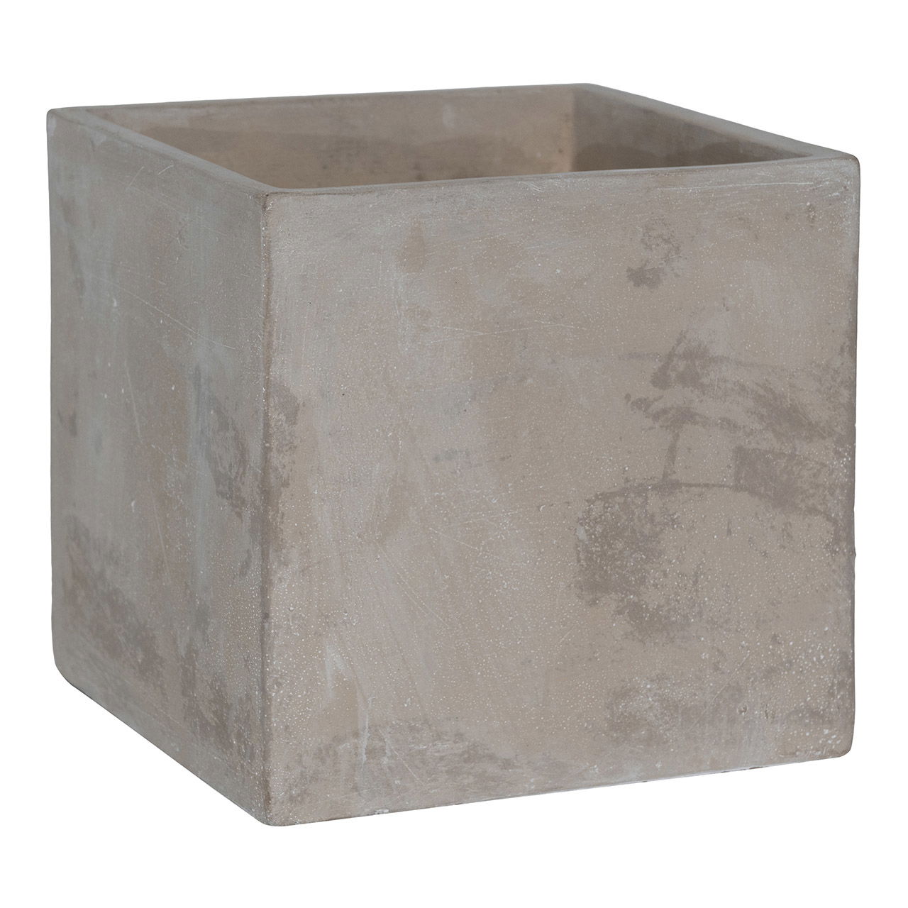 Vaso da fiori in cemento naturale (L/H/D) 12x12x12cm