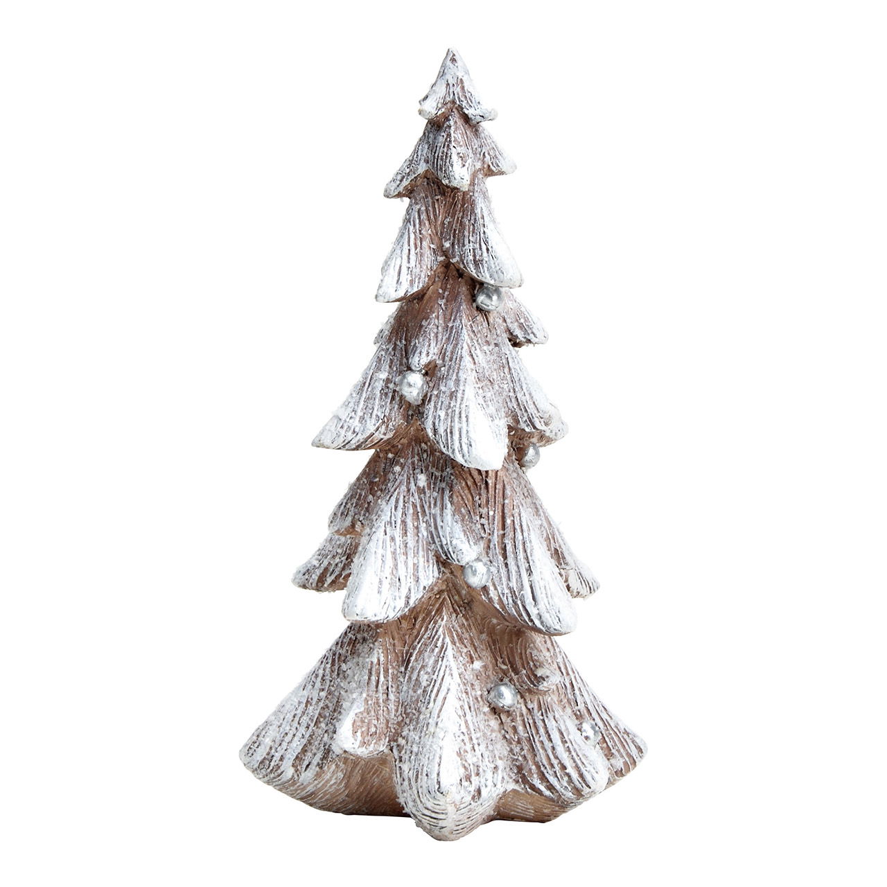 Kerstboom met glitters, poly wit (w/h/d) 10x19x10cm