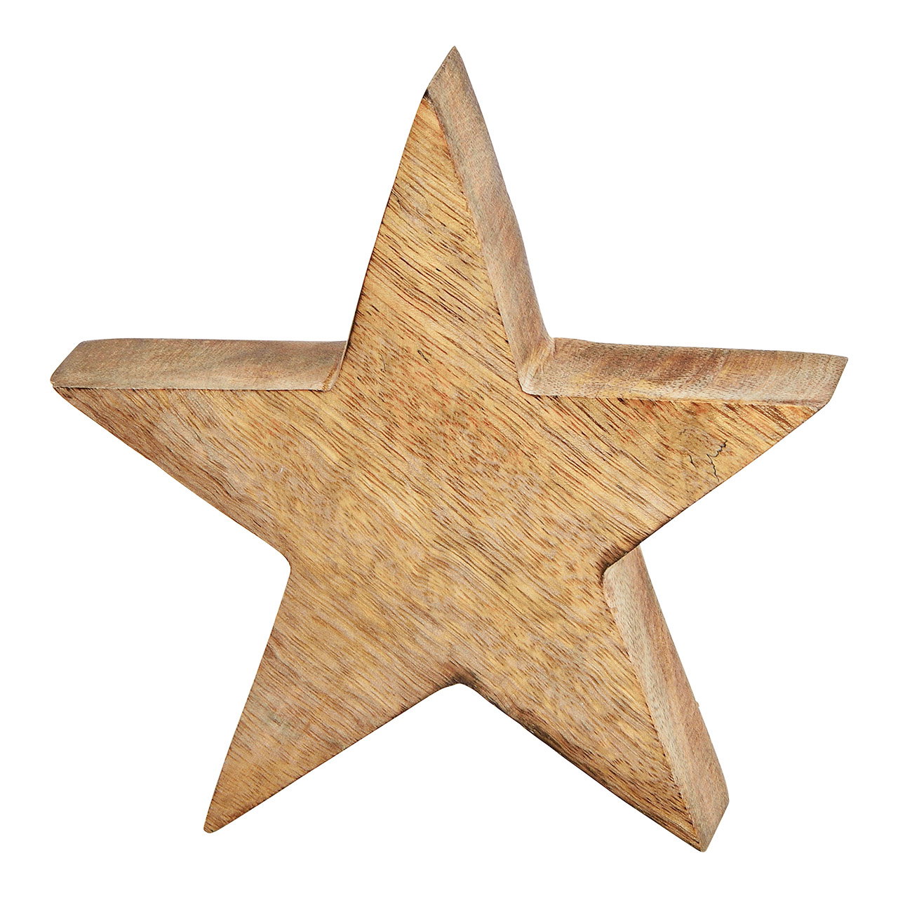 Stern aus Mango Holz Braun (B/H/T) 14x14x4cm holzstern, stern-deko, holzmaserung, naturholz, wohnornament