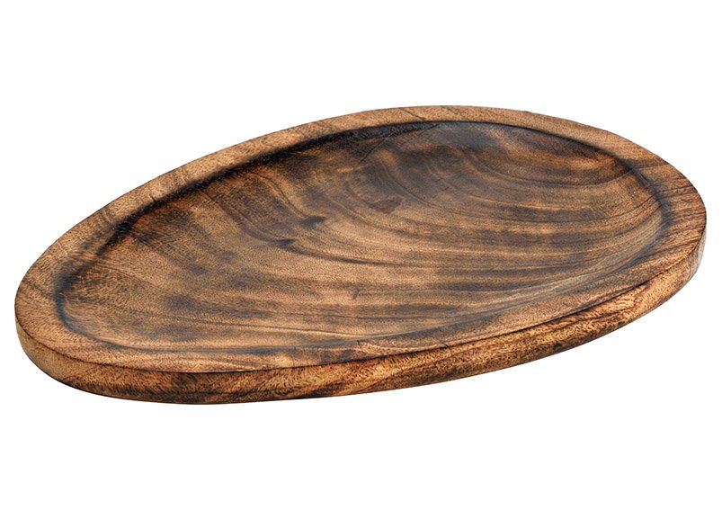 Piatto in legno di mango marrone (L/H/D) 30x2x20cm