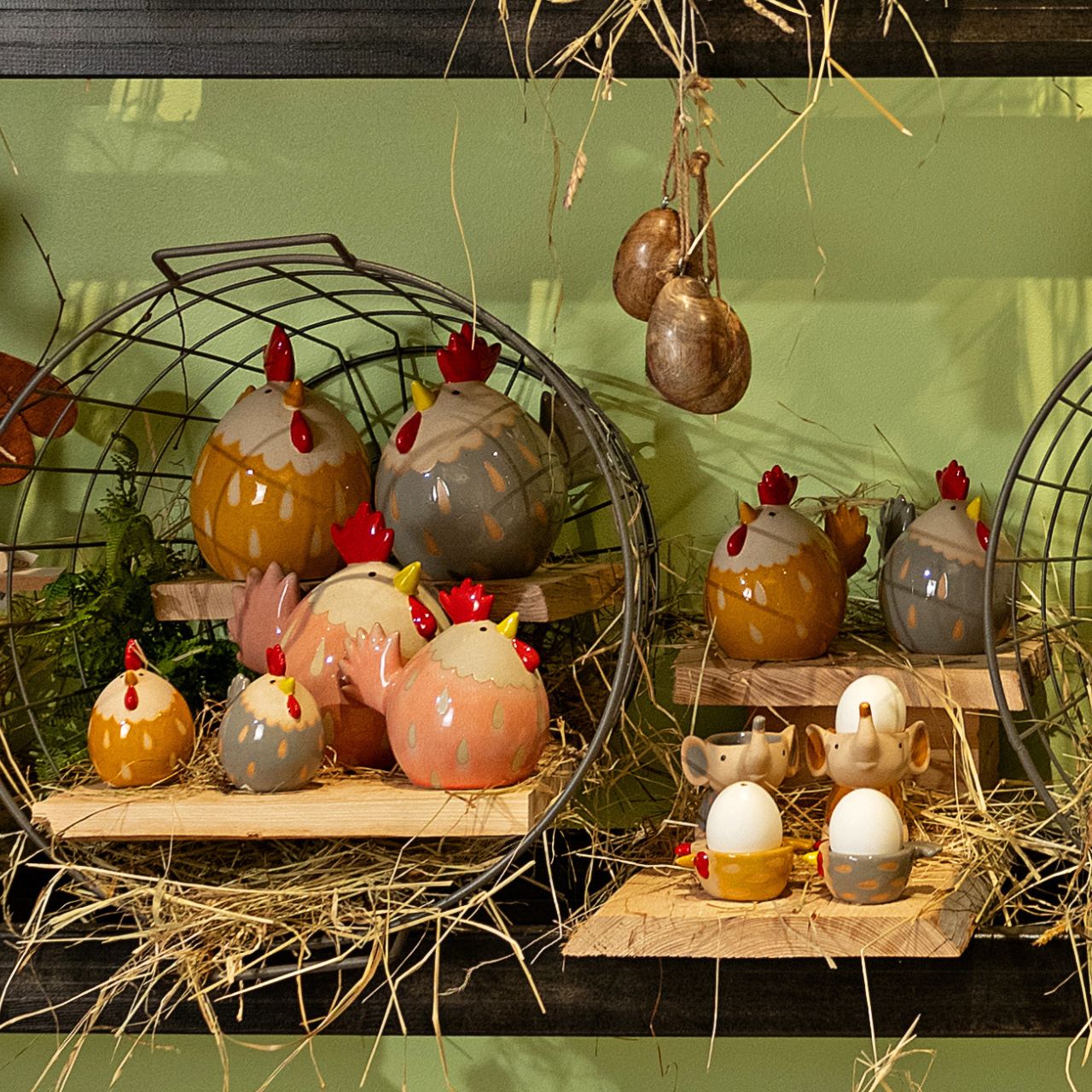 Huhn, Keramik, Figur, Dekoration, Vogel