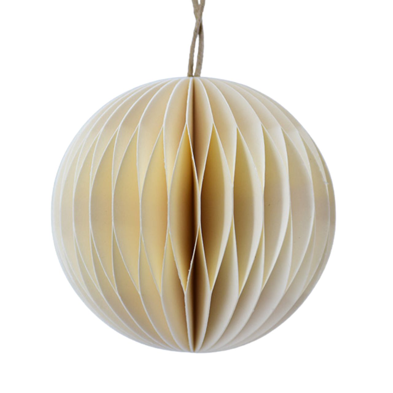 Suspension boule Honeycomb en papier/carton blanc (L/H/P) 8x8x8cm