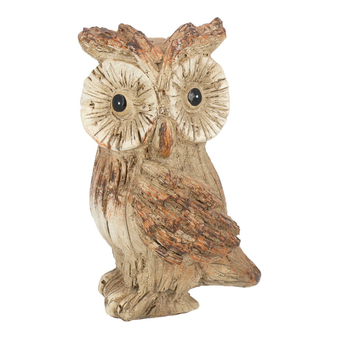 Eule, Figur, Skulptur, Holzoptik, Deko