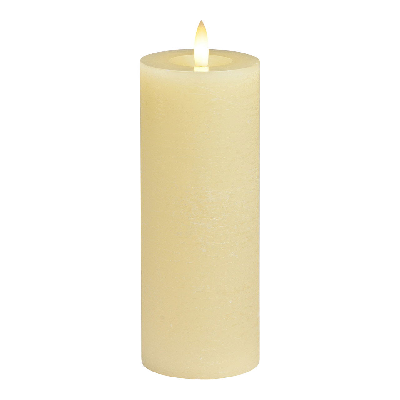 Candle LED cream, flickering light, exclusive 2xAAA made of wax (W/H/D) 7x18x7cm