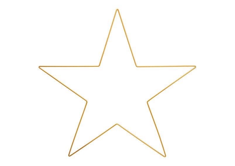 Appendino stella di metallo oro (W/H) 60x60cm