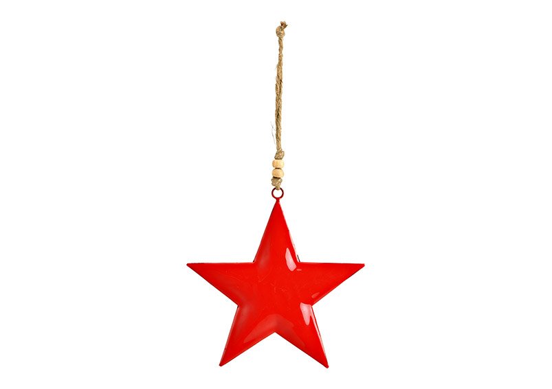 Hanger metal star red (W/H/D) 15x15x2cm