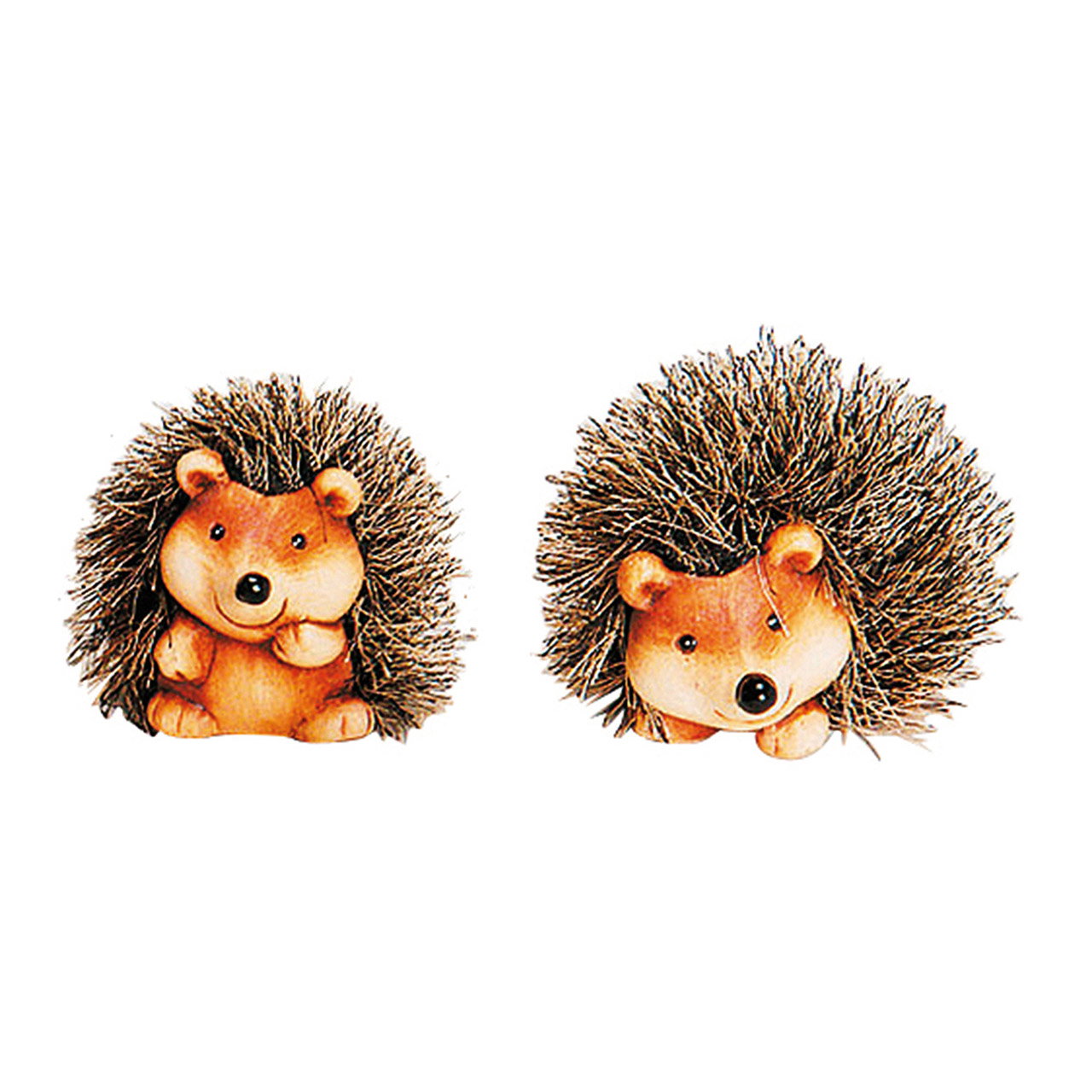 Igel aus Ton/Kunstfell, 2-fach, Braun Ø 8cm Igel-Spielzeug, Igel, Stacheln, Kuscheltier, Tierfigur