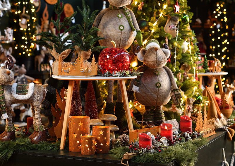 Igel aus Poly, 3-fach, Braun Ø 10cm Weihnachtsdekorationen, Festival, Teddybär, Spielzeug, Weihnachtsbaum