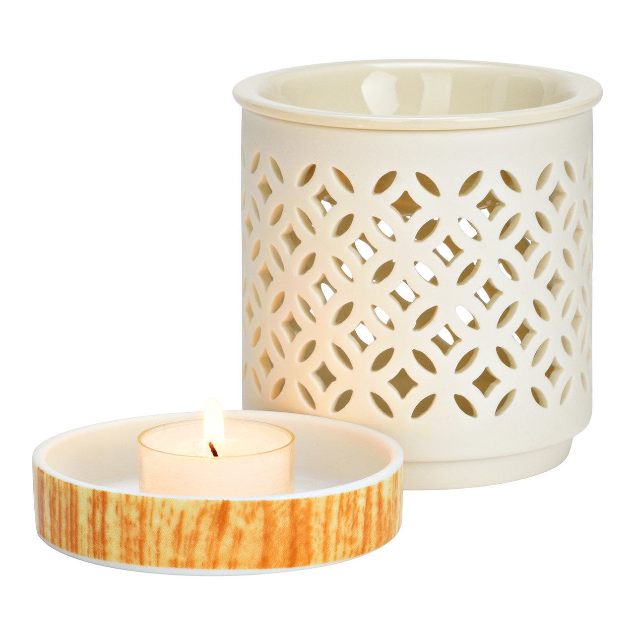 Lampada profumata in porcellana, bianca (L/H/D) 9x11x9cm Lampada profumata in porcellana, bianca (L/H/D) 9x11x9cm