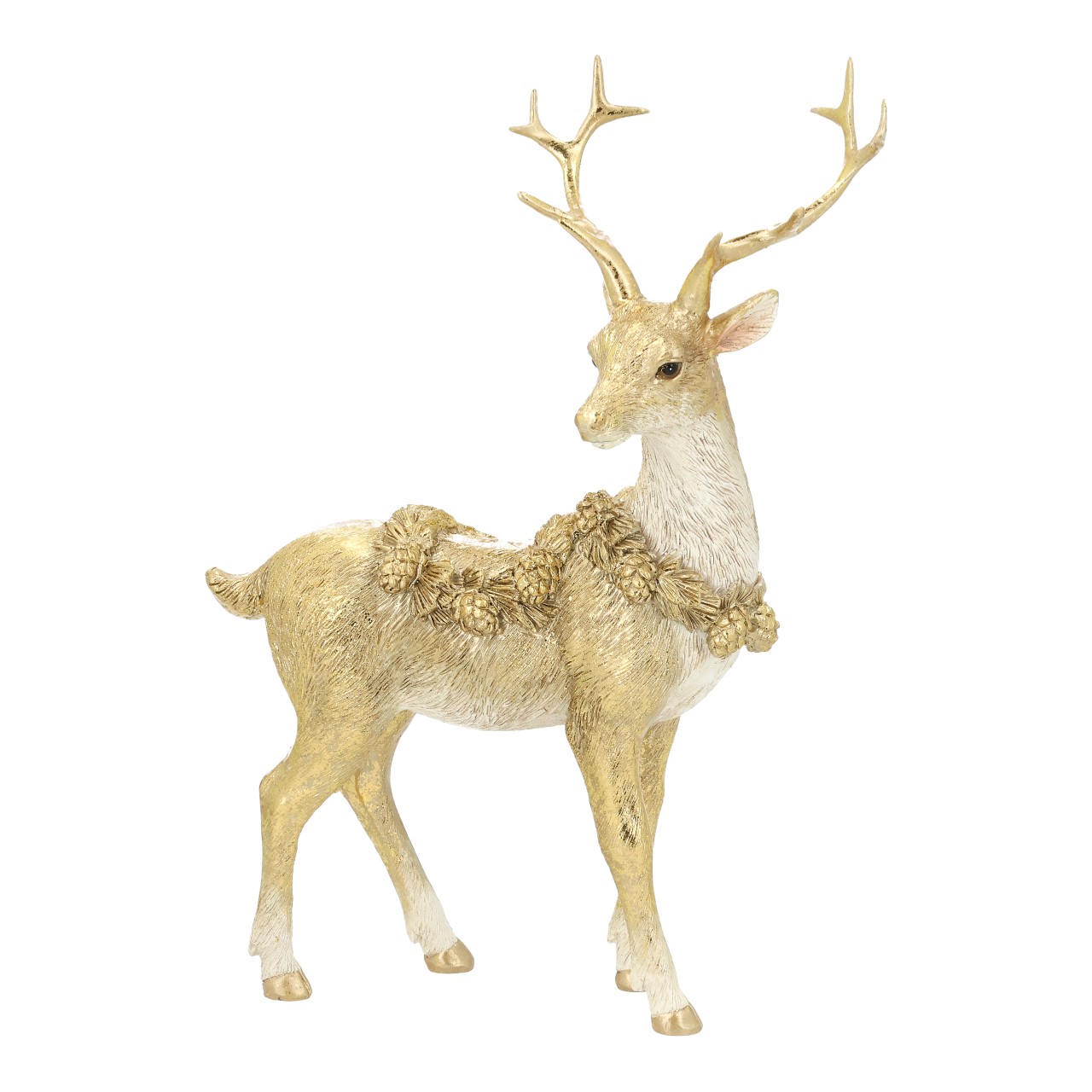 Weihnachtsdeko, Elch, Goldfarben, Girlanden-Elch, Kunstfigur