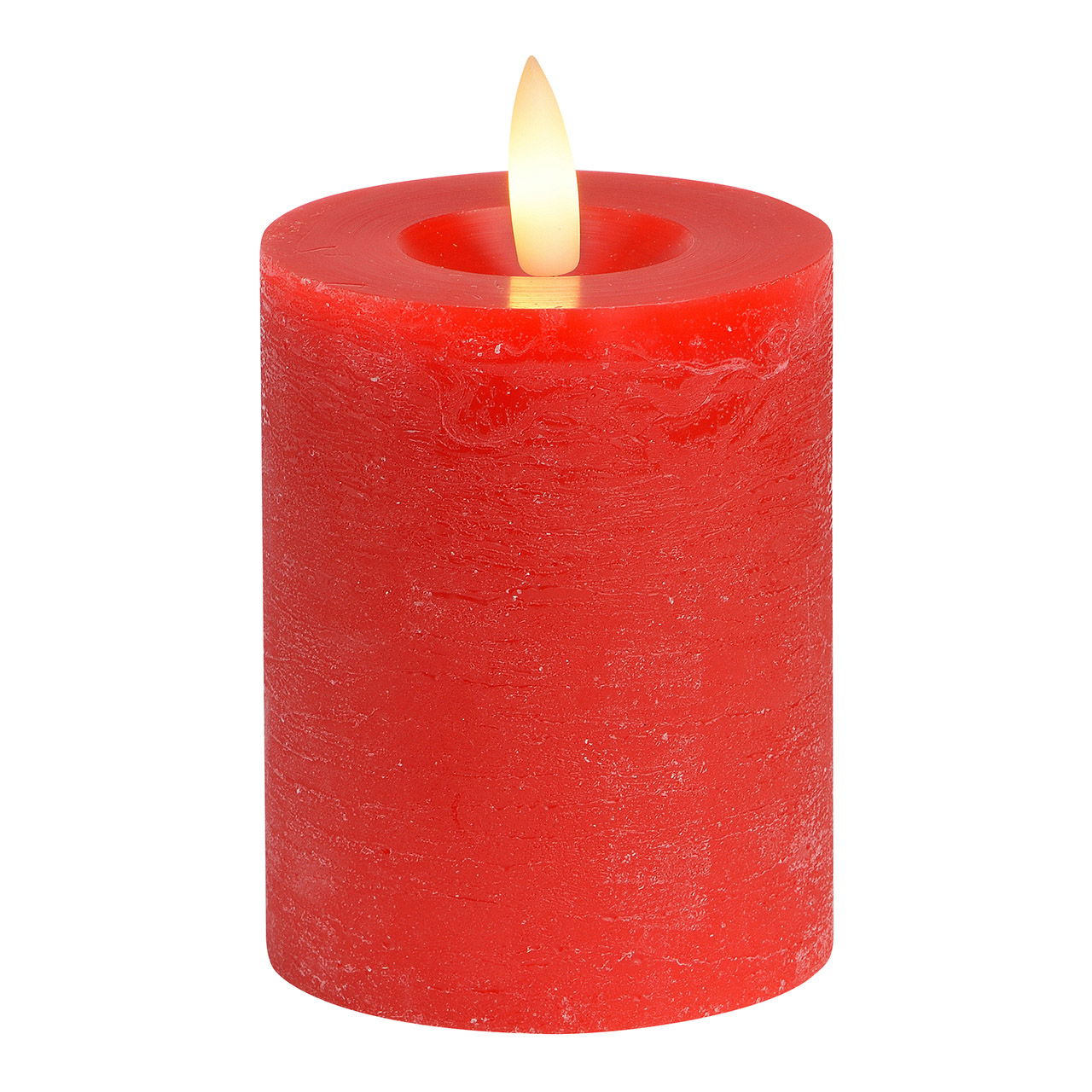 Candle LED red, flickering light, exclusive 2xAAA made of wax (W/H/D) 7x9x7cm