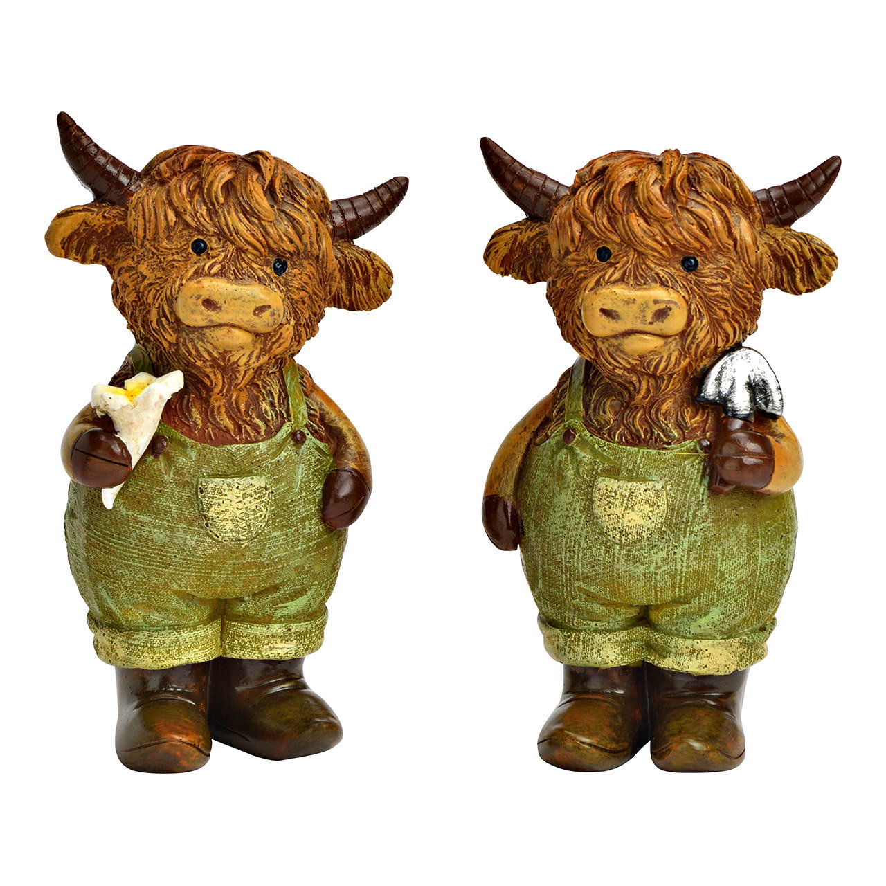 Vaca de las Tierras Altas de poliéster, 2 pliegues, (ancho/alto/alto) 5x10x5cm Figur, Spielzeug