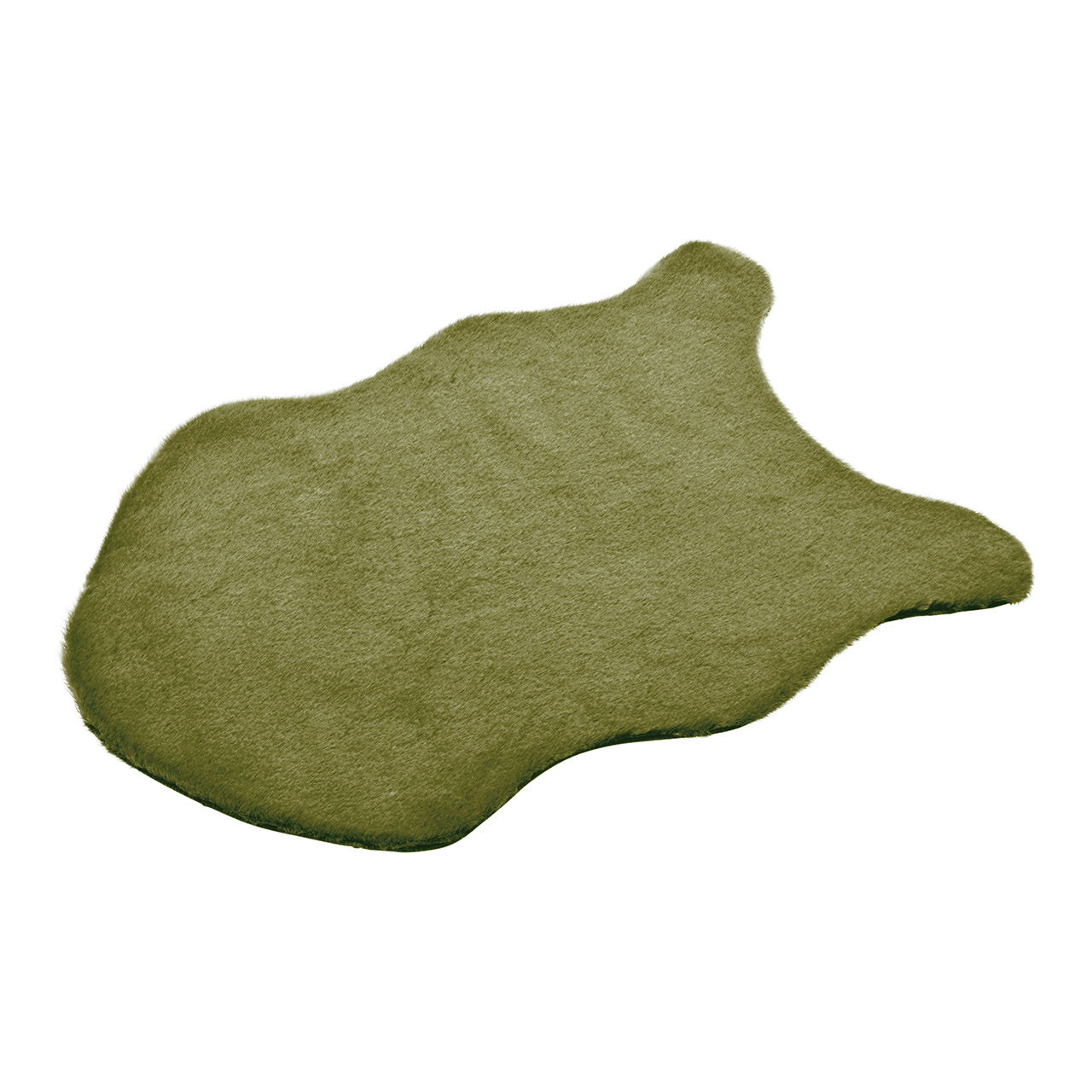 Fourrure synthétique de lapin en polyester vert matcha (L/H/P) 90x60x2cm