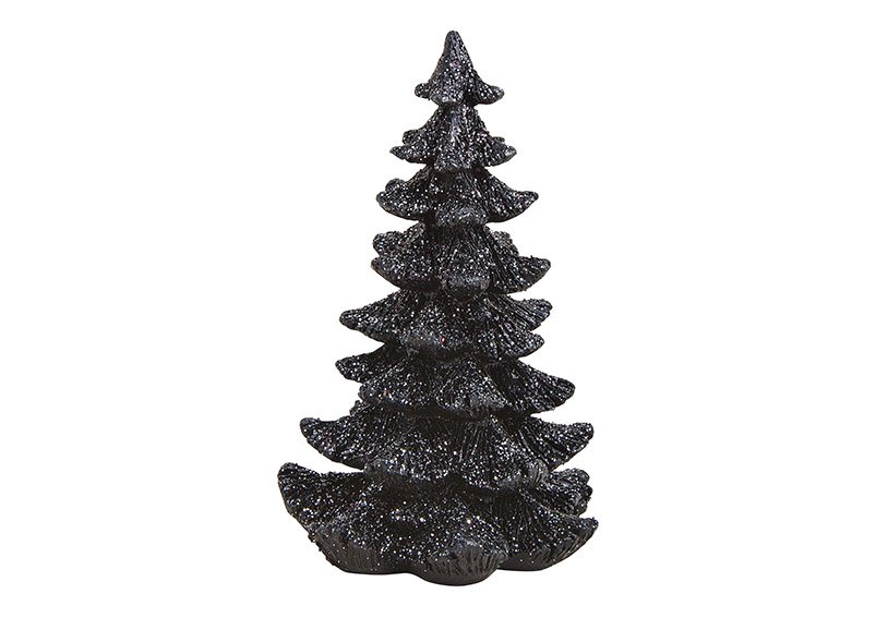 Tree polyresin, black (w/h/d) 10x16x10cm