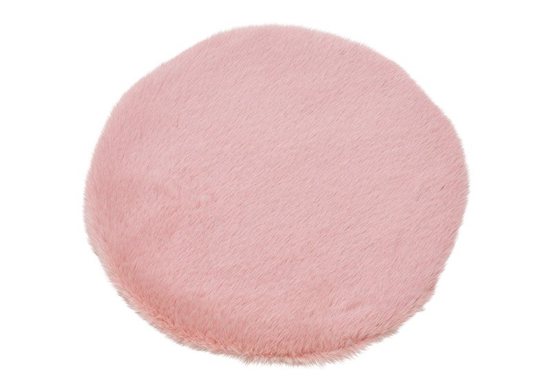 Funda de asiento de poliéster de piel sintética rosa Ø34cm