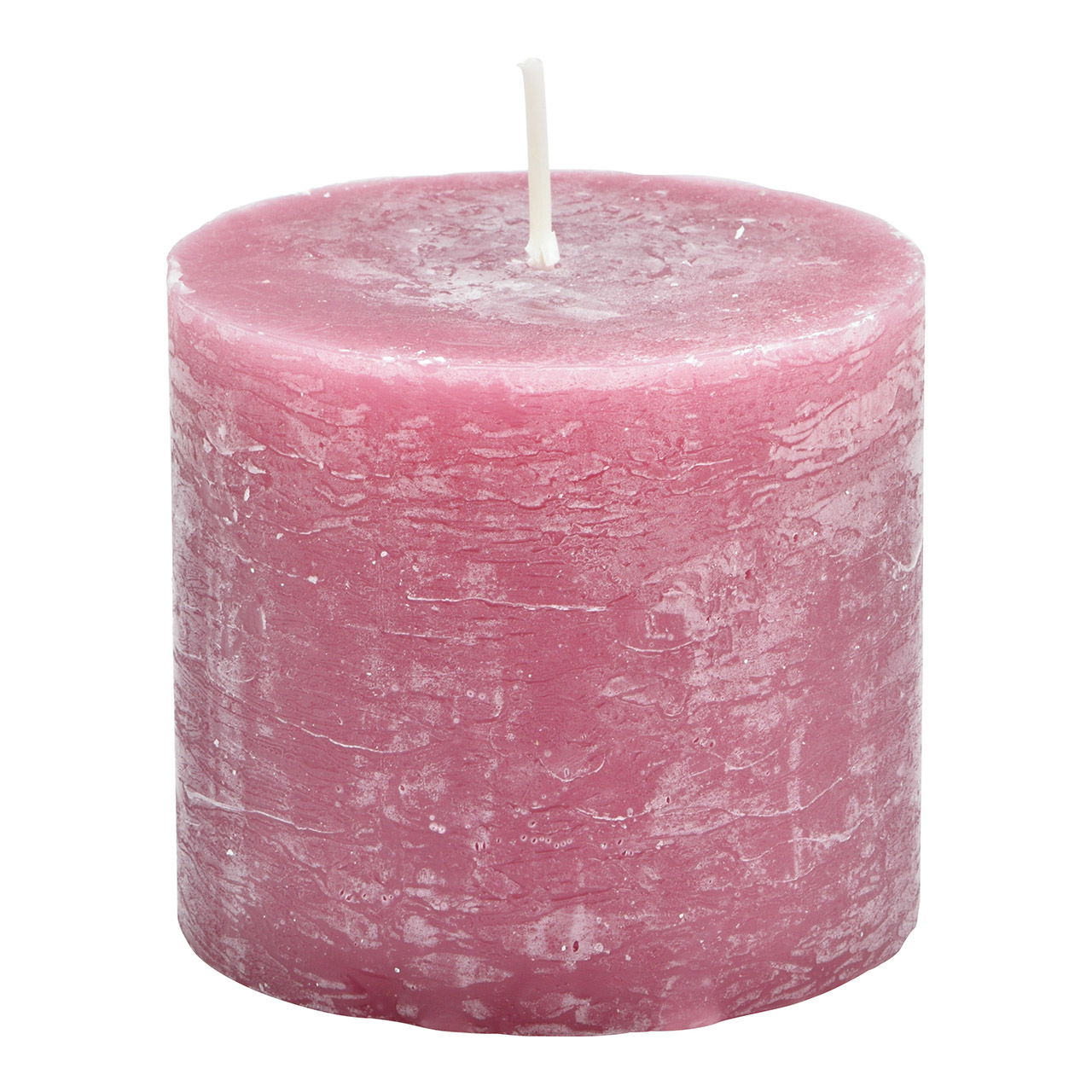 Candle 10x9x10cm wax antique rosewood pink 