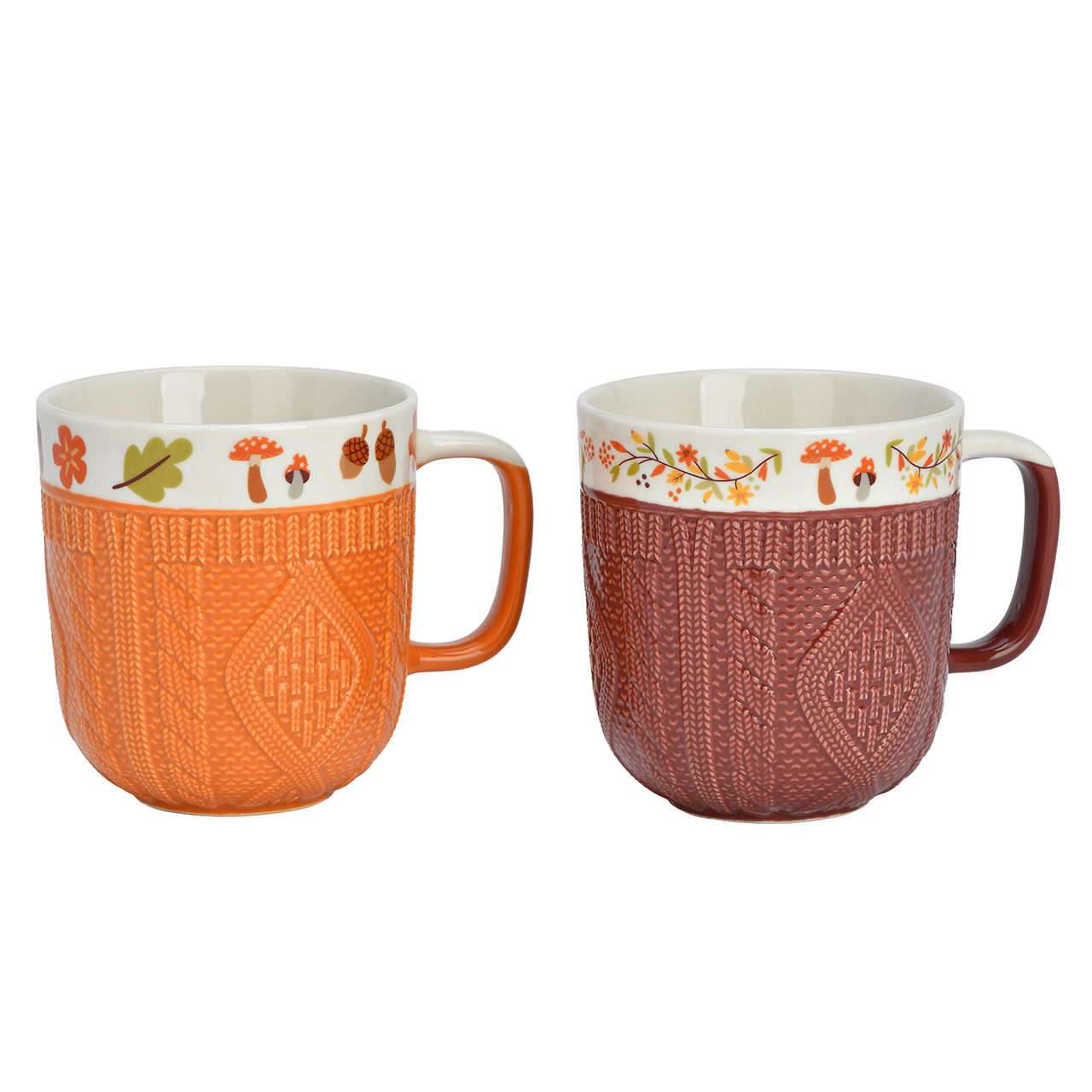 Gobelet en porcelaine orange assorti 2 fois (L/H/P) 12x9x9cm 350ml Pokal, Kunst, Porzellan, Töpferei