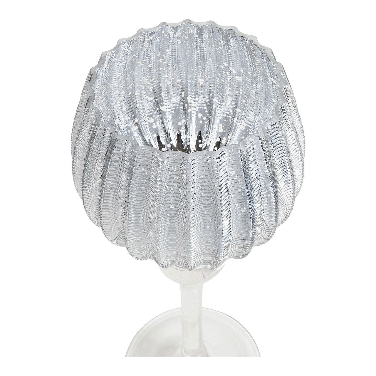 Wind light set goblet fluted, 30, 35, 40 cm x Ø13cm made of silver glass set of 3 Wind light set goblet fluted, 30, 35, 40 cm x Ø13cm made of silver glass set of 3
