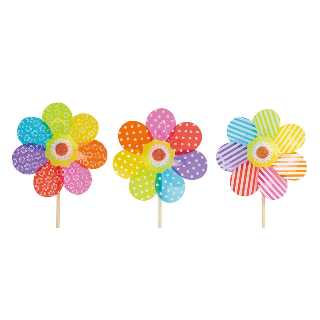 Fiore su bastone, plastica, 24x57cm, 1 pz, multicolore Essen, Süßigkeiten, Lutscher