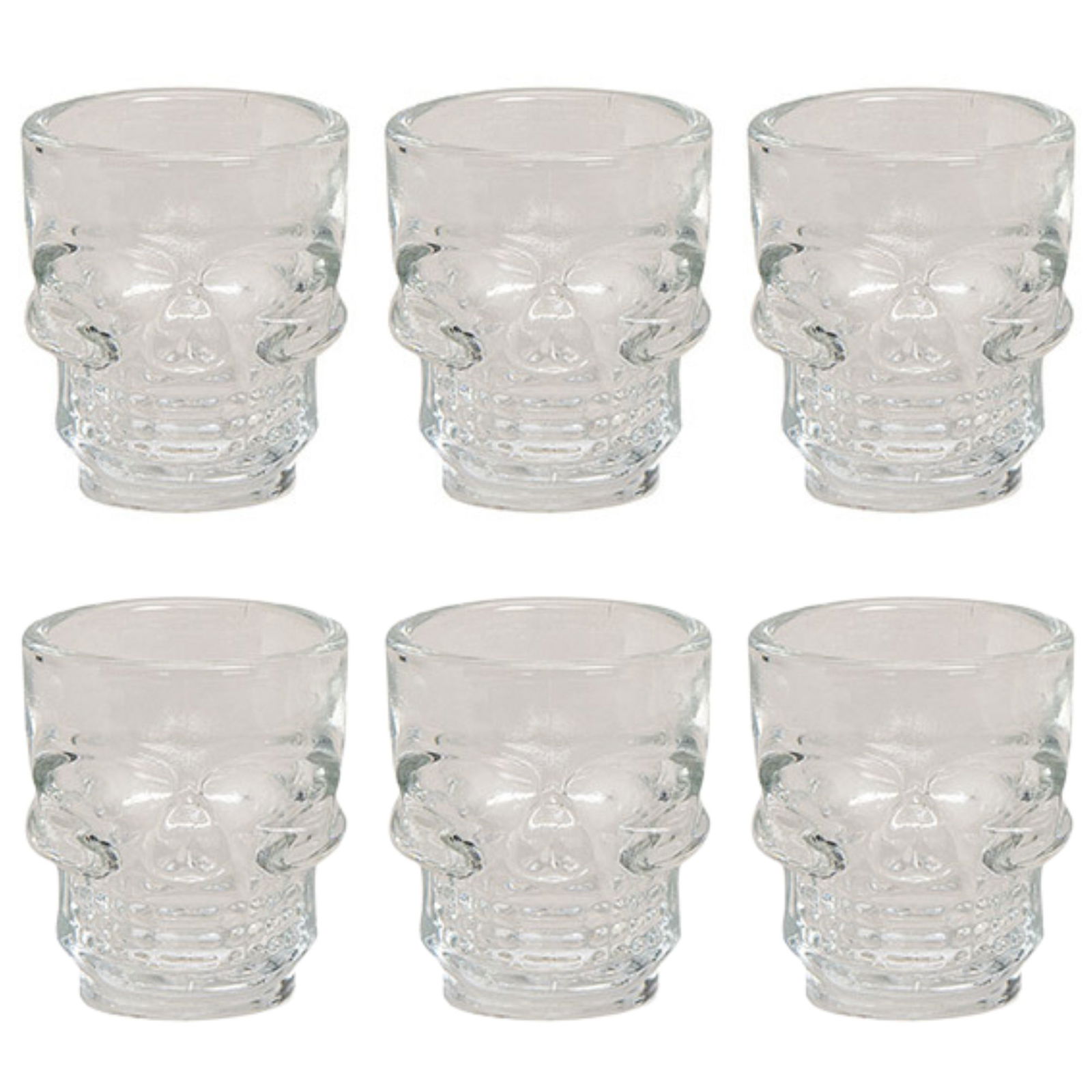 Set di 6 teschi in vetro, L5 x P4 x H6 cm Glas, Tasse, Töpferei, Krug