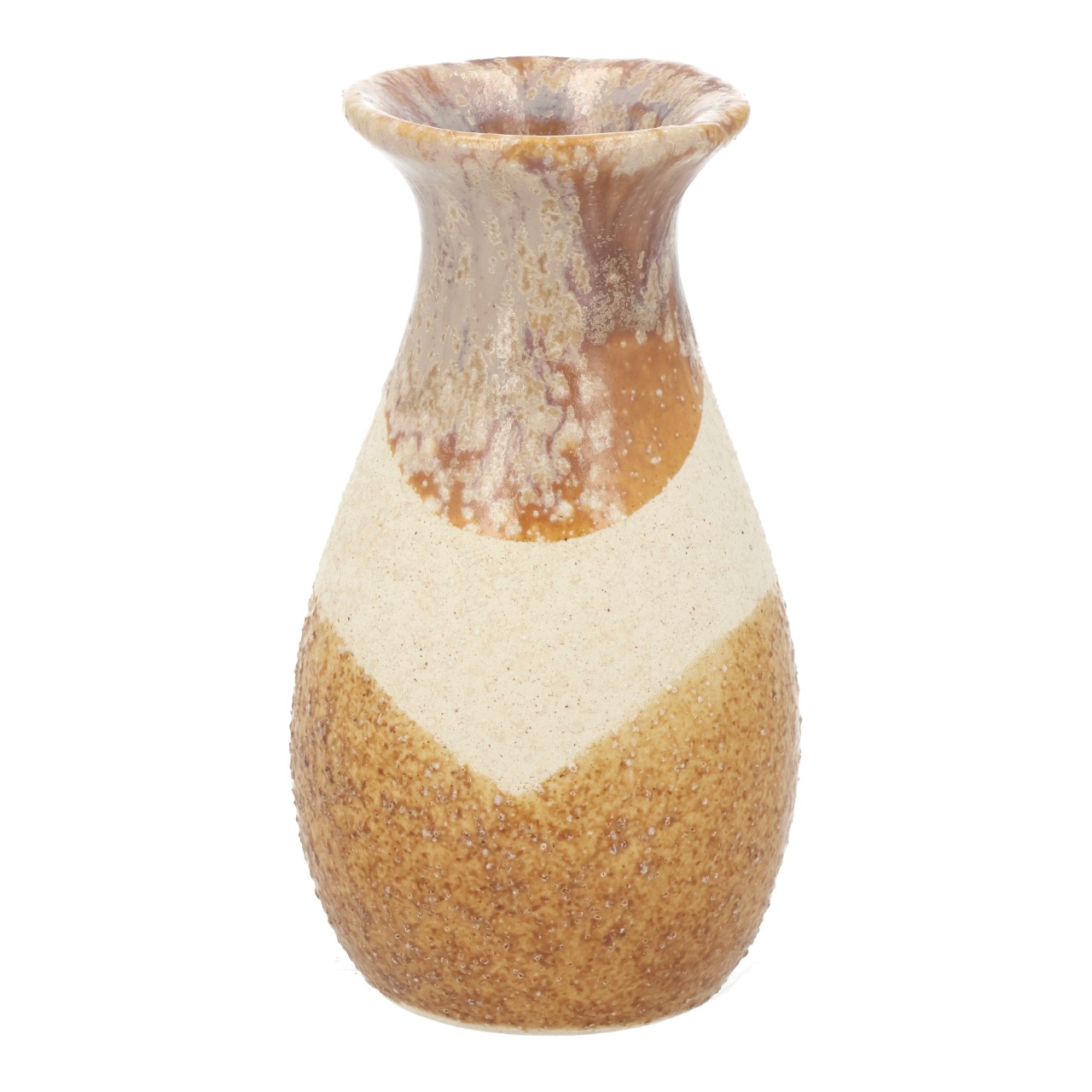 Vaso in terracotta marrone (L/A/P) 5,5x10,5x5,5 cm Vase, Keramik, Töpferei, Glasur, Speckled beige