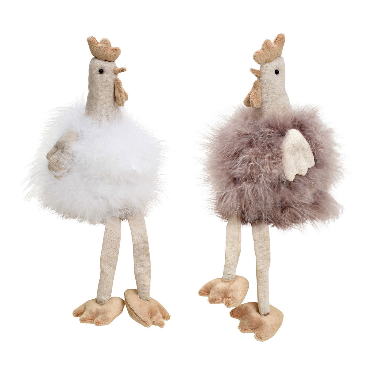 Sgabello Edge chicken in tessuto, plastica bianca, marrone 2 pieghe, (L/H/D) 15x23/40x15cm Sgabello Edge chicken in tessuto, plastica bianca, marrone 2 pieghe, (L/H/D) 15x23/40x15cm