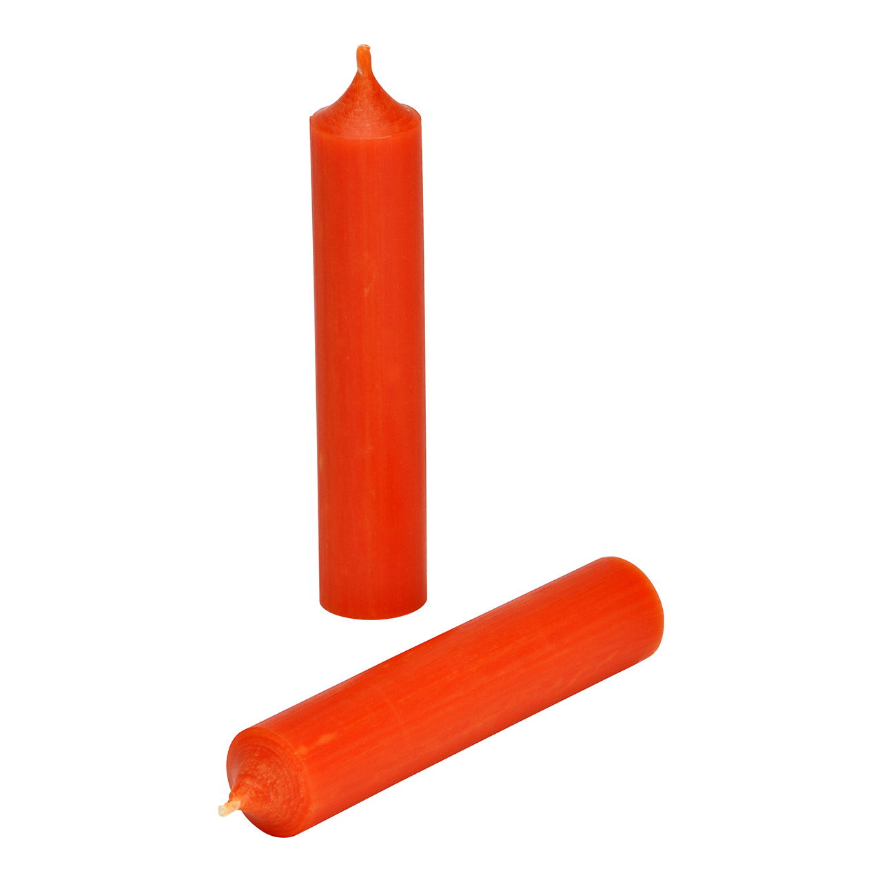 Stabkerze durchgefärbt aus Wachs, Rost Rot (H) 10cm Ø2cm (Brenndauer ca 4 Std.) Kerze