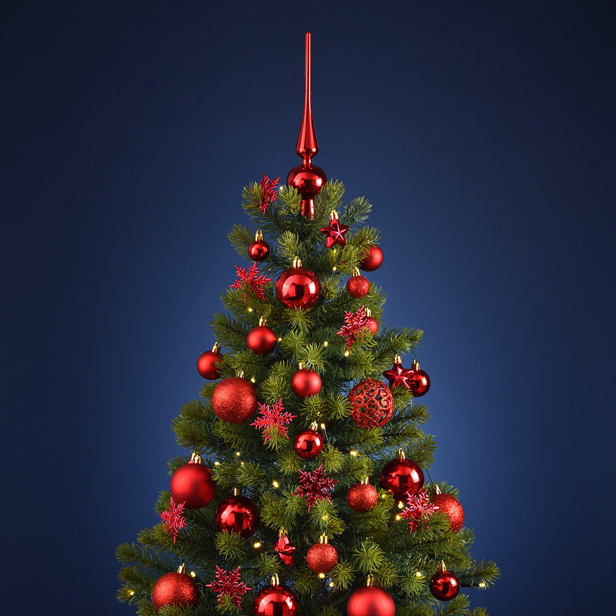 Adornos de Navidad de plástico, lote de 111, rojo Ø3/4/6cm (A/A/P) 36x23x12cm Pflanze, Baum, Weihnachtsdekorationen, Festival, Weihnachtsbaum