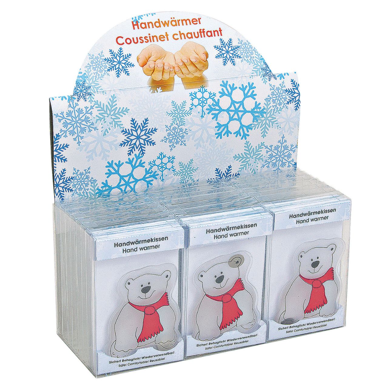 Taschenwärmer Eisbär aus Kunststoff Weiß (B/H/T) 9x10x1cm Tier, Bär, Säugetier, Tierwelt