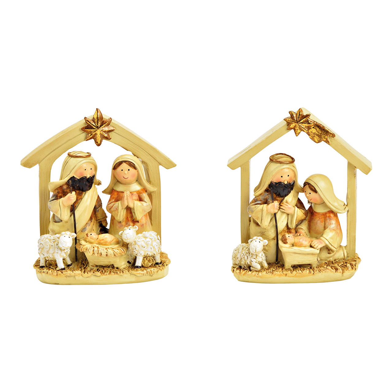 Presepe in polipropilene 2 pieghe, (L/H/D) 10x11x5cm Presepe in polipropilene 2 pieghe, (L/H/D) 10x11x5cm