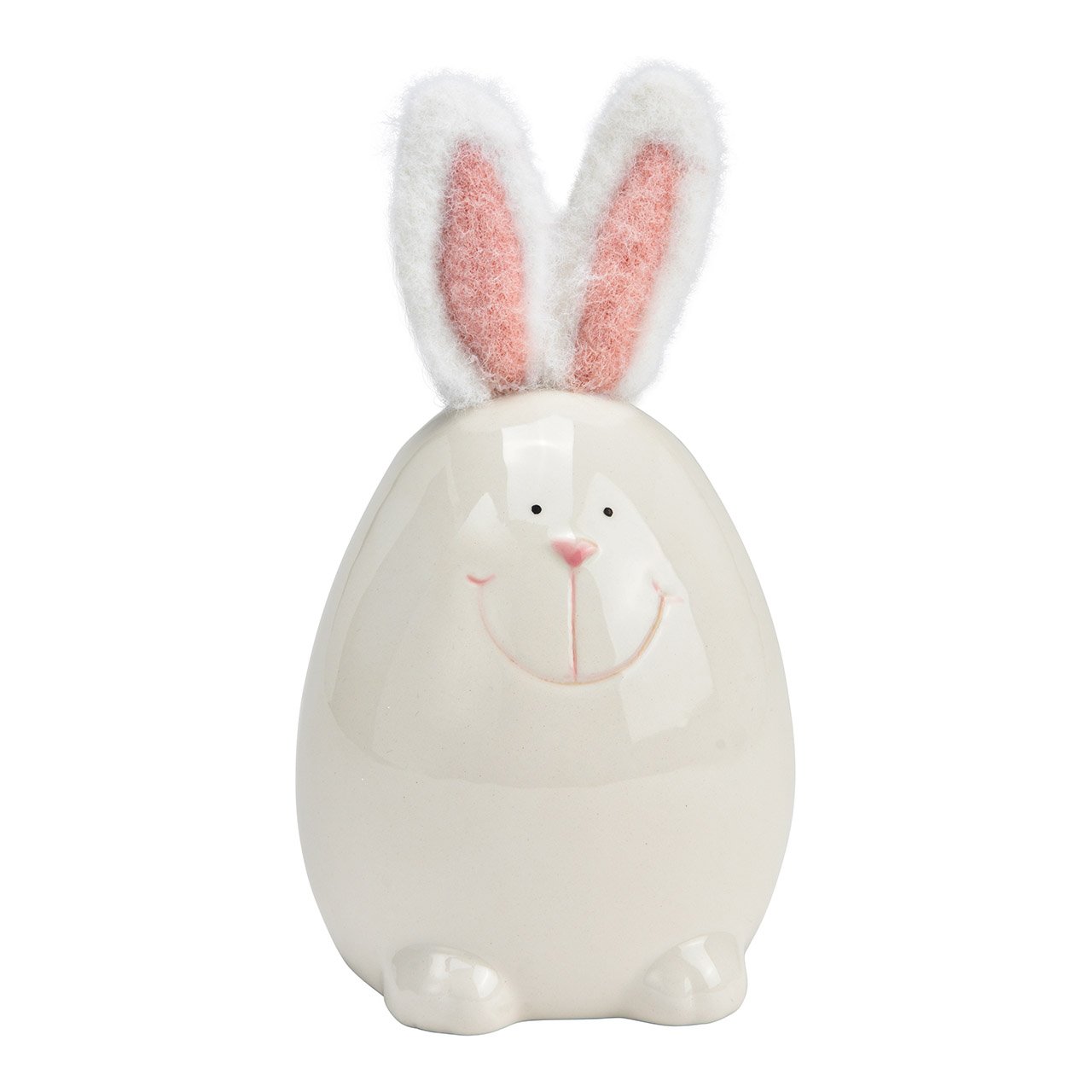Figurina di coniglio in ceramica, bianco (L/H/D) 10x14x9cm