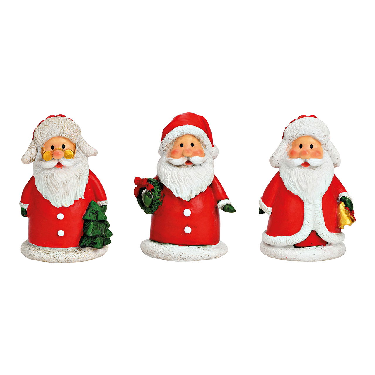Santa Claus made of poly red 3-fold, (W/H/D) 4x6x4cm Santa Claus made of poly red 3-fold, (W/H/D) 4x6x4cm