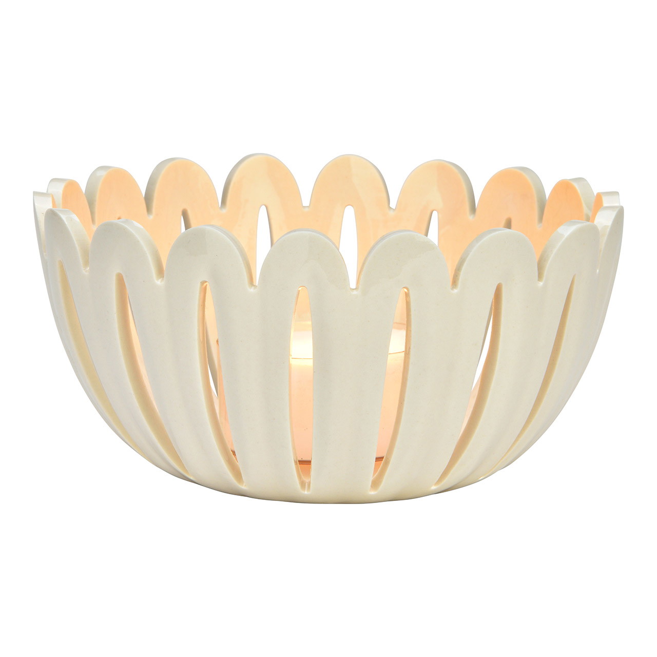 Lanterne in porcellana, bianco (L/H/D) 15x7x15cm Deckenleuchte