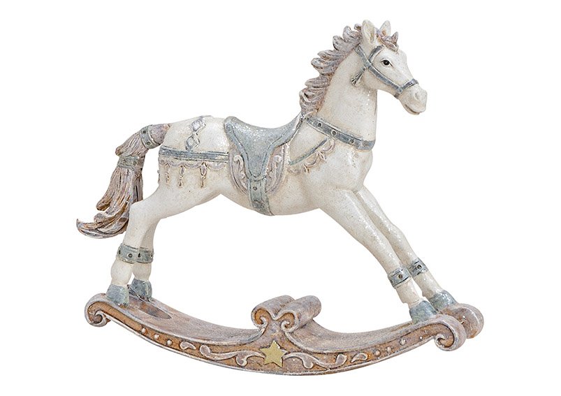 Rocking horse made of poly white (w / h / d) 16x14x4cm