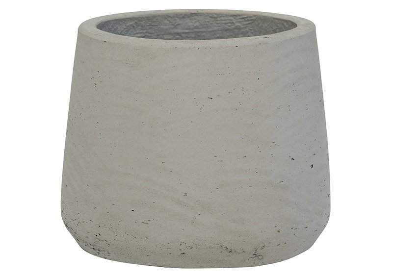 Fiberclay flower pot gray (W/H/D) 16x14x16cm